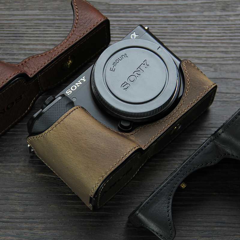适用索尼ZVE10皮套真皮底座