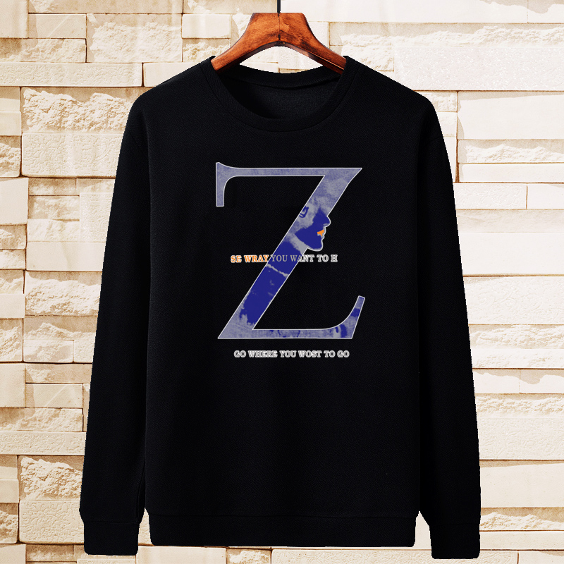 长袖t恤男2020秋季新款圆领卫衣男士打底衫潮流韩版百搭印花男T恤