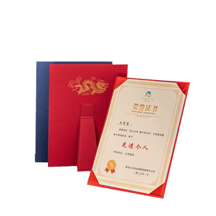 单片A4缎布荣誉证书摆台式优秀员工企业单位获奖证书奖状外壳聘书毕业培训结业证书授权证书收藏表彰嘉奖定制