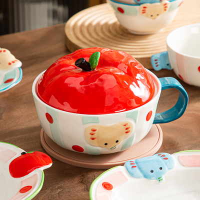 家用新款可爱陶瓷泡面碗打饭碗
