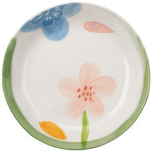 陶瓷7寸盘子餐盘釉下彩餐具日式家用新款好看深盘菜盘碟子高颜值