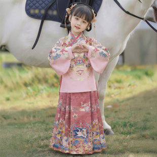 2026拜年服儿童织梦为马 明制汉服女童套装明朝贵女马面裙