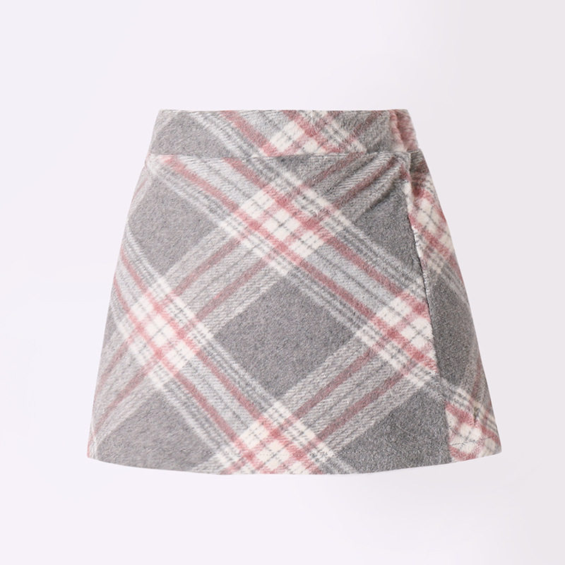 女童毛呢包臀半身裙2026春秋冬新款韩版中大童洋气防走光高腰短裙