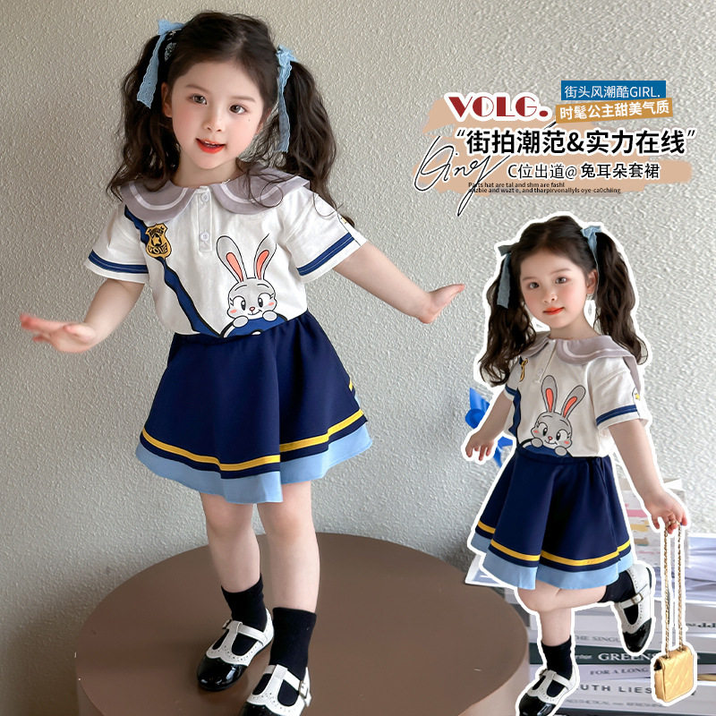 女童兔子套装夏季学院风时髦