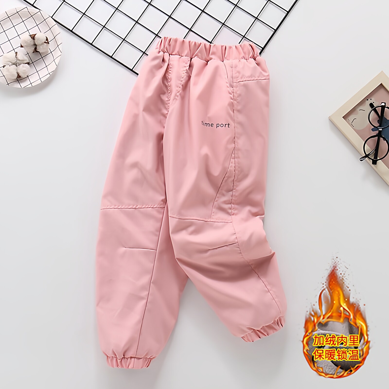 男女童冲锋裤运动2026春秋冬新款加绒三防风防水中大童滑雪保暖裤