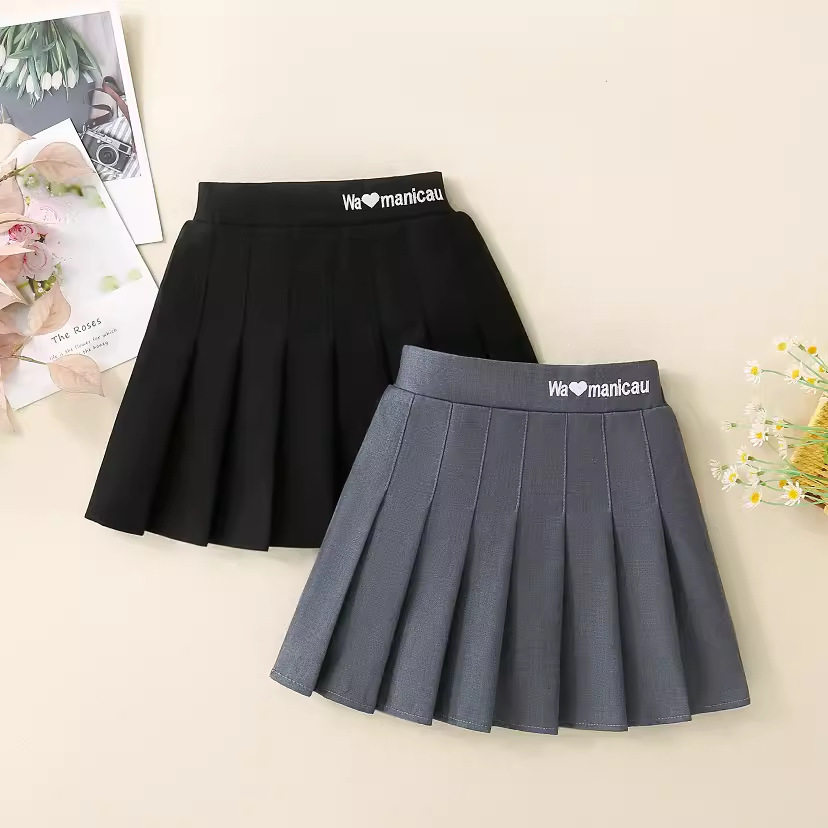 女童百褶裙短裙2026夏薄款韩版儿童学院风女孩西装裙半身裙表演裙