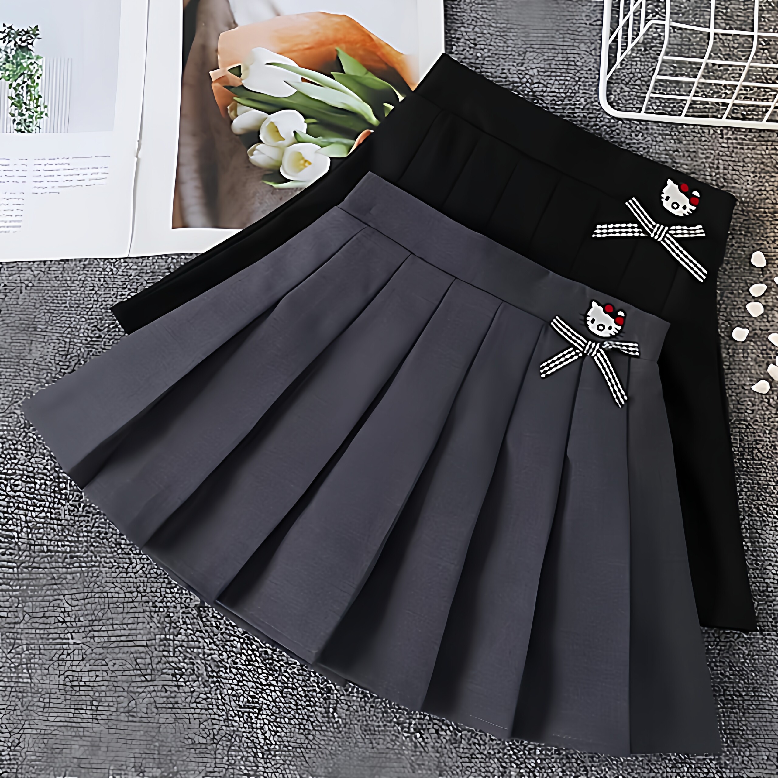 女童百褶半身裙可爱洋气2026春秋新款女孩洋气学生院风时尚jk短裙