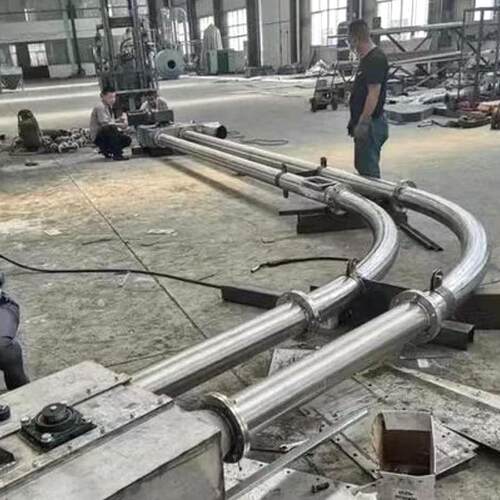 式全封闭拐弯硫化铵粒储存管链送料机无尘输送MJD粉颗管链体加料