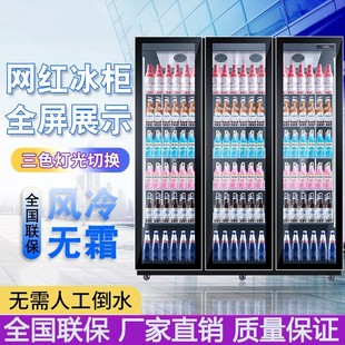 啤酒柜饮料柜酒水展示柜冷藏网红冰柜商用冷柜单双门三门酒吧冰箱