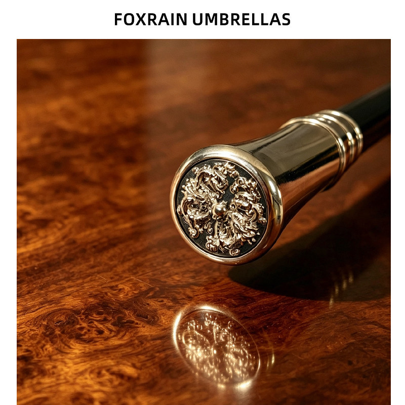 foxrain复古龙头权杖长柄雨伞