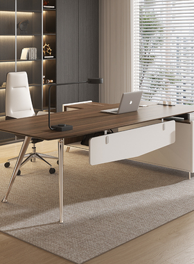 捷奥F90老板总裁主管桌椅组合经理单人桌简约现代办公室桌子家具