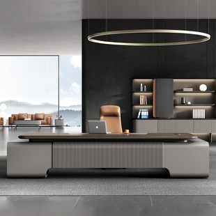 捷奥高端老板桌办公桌总裁大班台轻奢高级感董事长办公室办公桌
