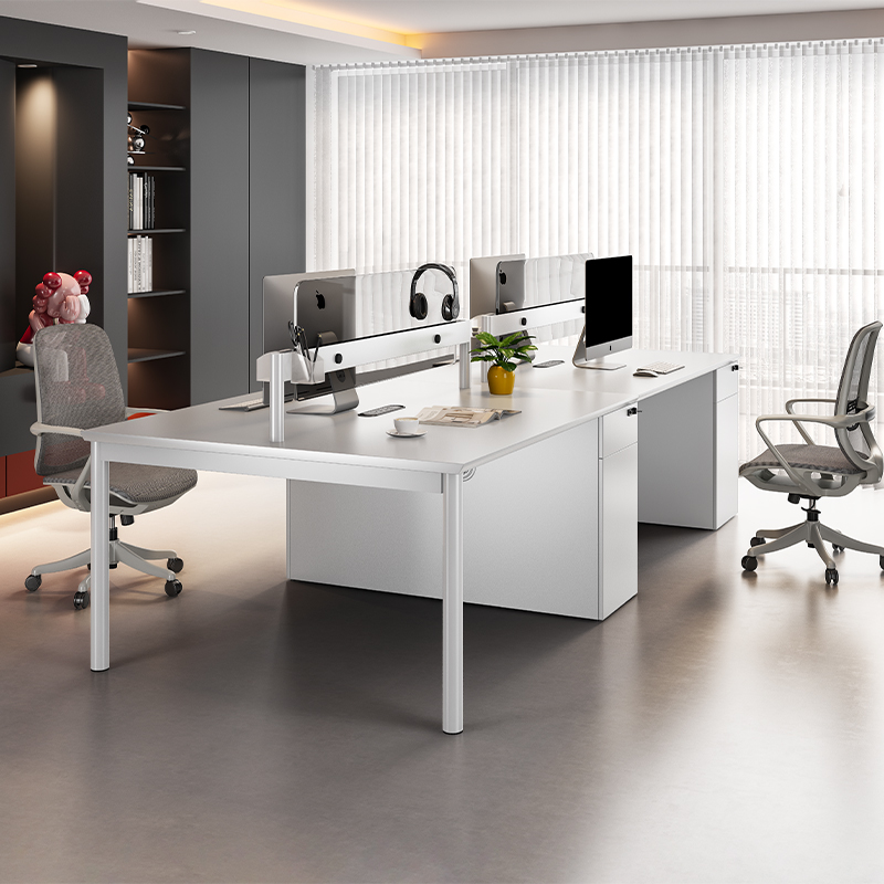 捷奥Q8办公桌椅组合办公室员工位职员办公桌简约现代4人位卡位桌