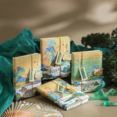 墨染文坊 千里江山图国风PU磁扣本彩图内页中国风文艺复古手帐笔记记事日记古风名画笔记本子高颜值文艺青年