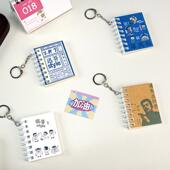 墨染文坊迅哥STYLE便携小本记事留言小本子钥匙扣可挂包趣味卡通人物励志主题mini迷你可爱随身小笔记本