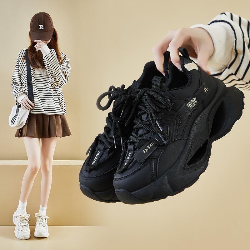 福建晋江品牌女鞋2025新款帕拉鞋女士厚底增高老爹鞋运动休闲鞋子