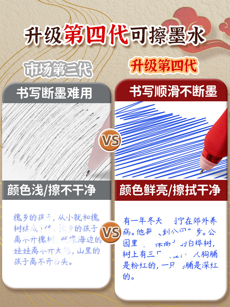 [지울펜 선택은 여기를 보세요] 초등3학년 지울펜 핫지울 프레스 젤펜 흑청마찰마술지우개 복사펜 크리스탈블루마찰펜 볼펜