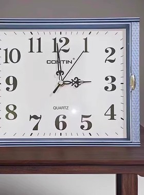 CONTIN康田钟表家居客厅指针式跳秒机芯石英挂钟简约时尚银白蓝色
