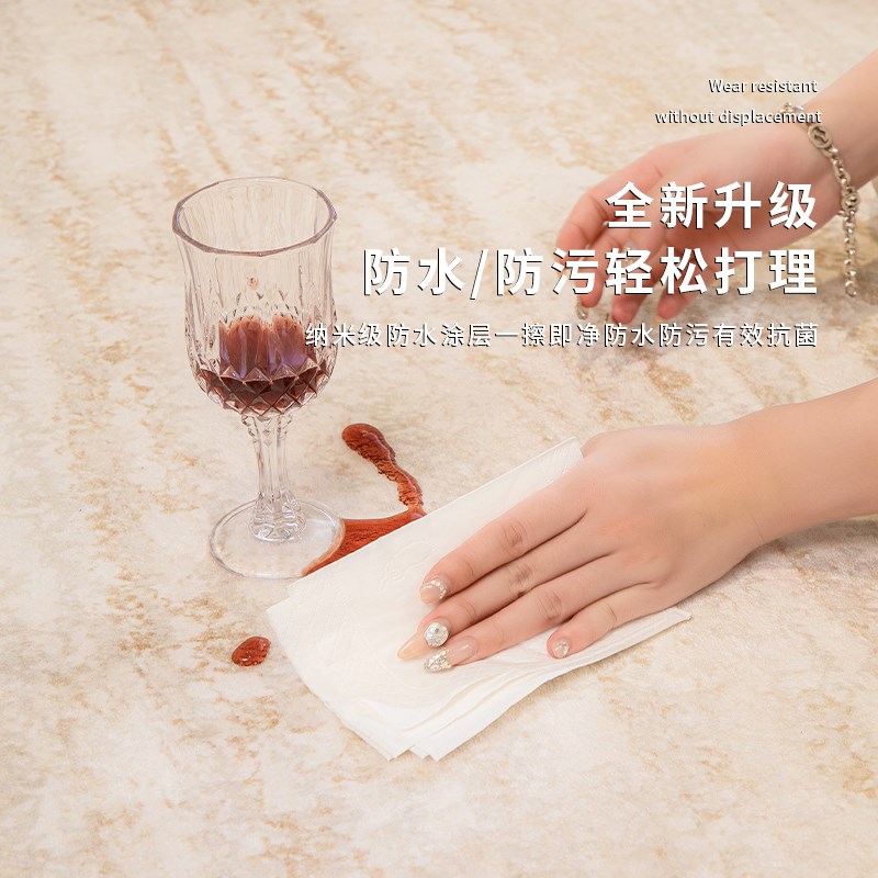 优选冬季2024新款儿童房地毯卧室床边毯防水防R滑转椅地垫免洗可.