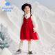 大美唤粉丝专享 男生女生女小童甜美蕾丝两件套连衣裙NDLEJ437