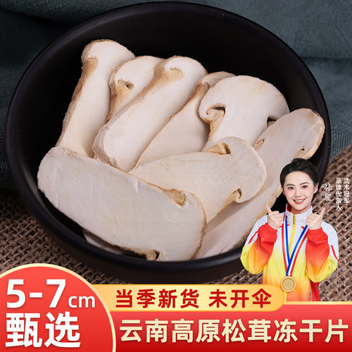 冻干松茸片5-7cm云南野生菌干货