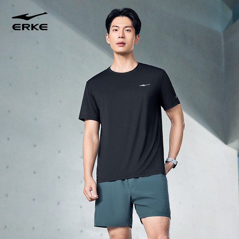 鸿星尔克速干短袖男2026夏季新款男士运动健身冰丝速干衣t恤男款