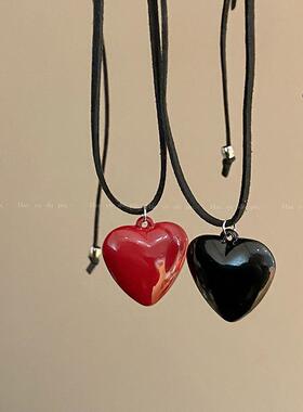 2024新款简约爱心抽拉项链