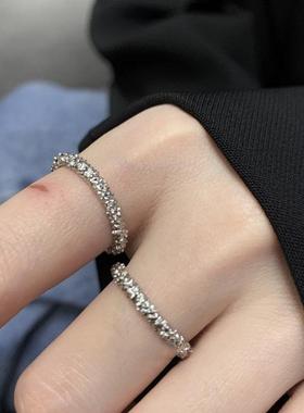 熔岩肌理开口素圈高级感戒指