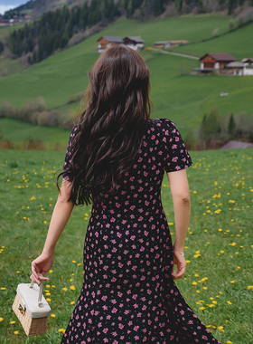 ERINA姨太太原创设计 【限量小码】南法田园连衣裙甜美小碎花度假