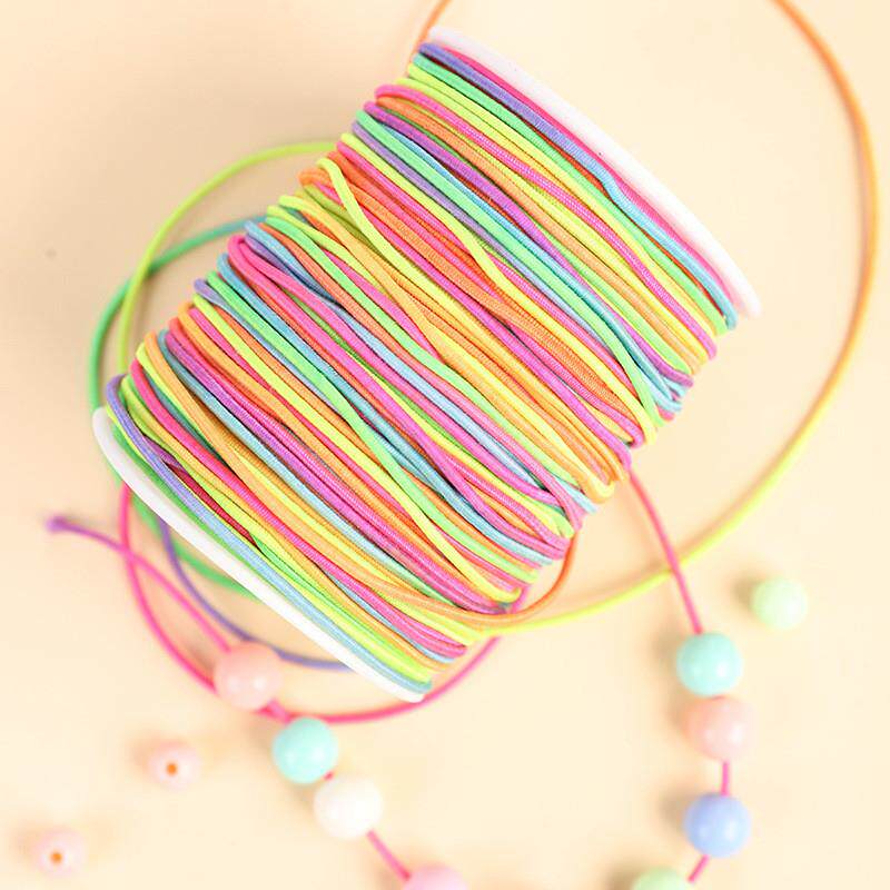 5*100y七彩包芯弹力绳耐磨串珠线文玩佛珠松紧橡皮筋手链绳子