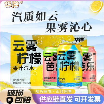 华洋果汁型汽水330ml*24易拉罐
