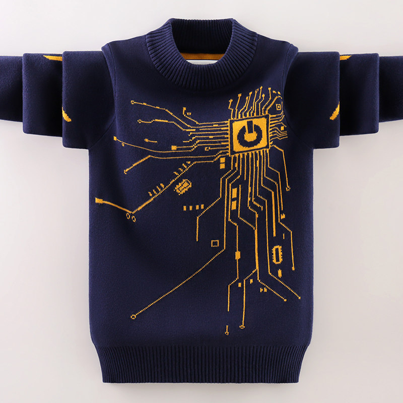 男童毛衣圆领儿童加绒加厚冬季新款中大童针织衫韩版打底衫洋气潮,童装/婴儿装/亲子装,毛衣/针织衫,淘宝优惠券,粉丝福利购,淘宝优惠卷