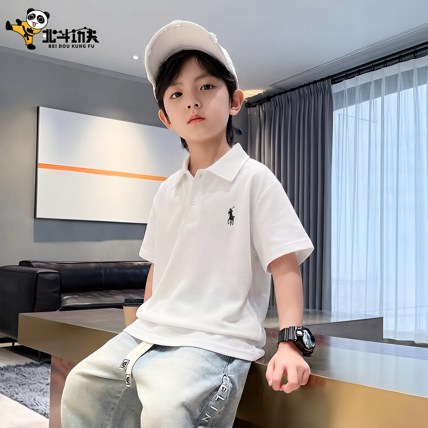 男童t恤短袖刺绣2026新款儿童夏装男孩衣服polo衫宝宝洋气潮韩版