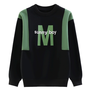 2026新款男童卫衣字母春秋款儿童衣服男孩春装中大童帅气内搭韩版