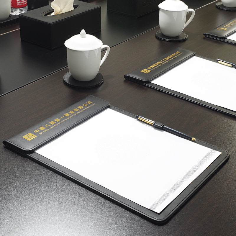 a4会议夹垫板夹启的皮革写字垫板