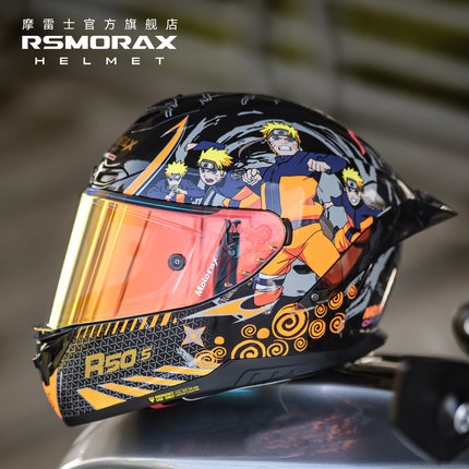 MOTORAX摩雷士R50S摩托车头盔机车全盔男女四季火影忍者联名款