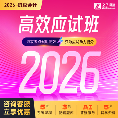 2026年初级高效应试班】之了课堂初级会计网络课程网课马勇视频职称考试初会快记师证题库知了实务和经济法基础习题刷题教材官方25
