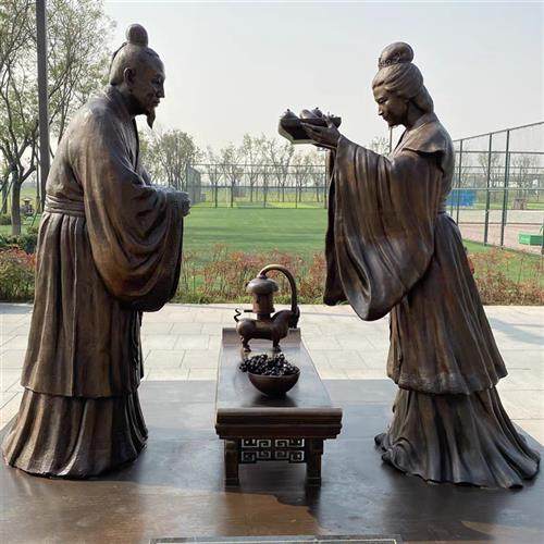铸铜雕塑抽象古代名人户外园林校园民俗文化景观现代人物雕塑