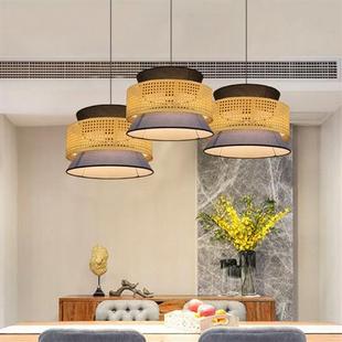 厂家直供藤艺吊灯日式 藤艺吊灯 餐厅客厅卧室书房民宿北欧风格