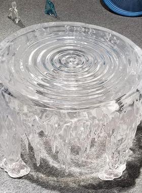 酒店会所透明树脂桌椅摆件别墅家具景观工艺品雕塑圆形茶几桌子