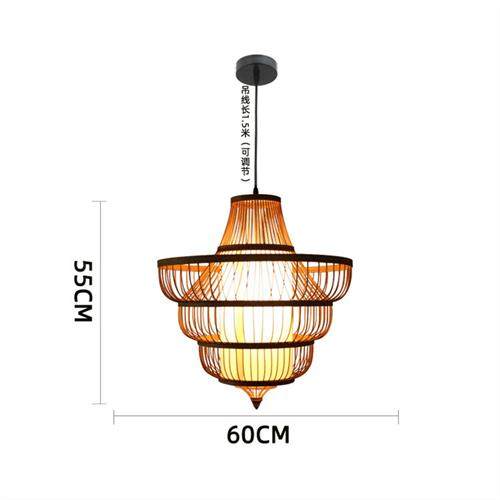 竹编灯日式客厅餐厅卧室灯笼民宿客房火锅店茶室中式禅意竹编吊灯
