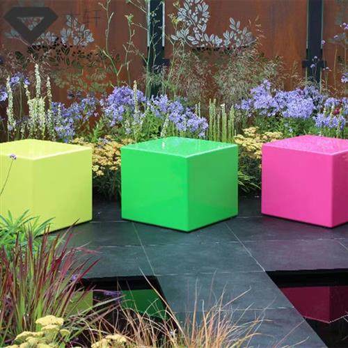 玻璃钢坐凳商场户外树池座椅园林FRP花盆坐椅休闲椅景观凳简约