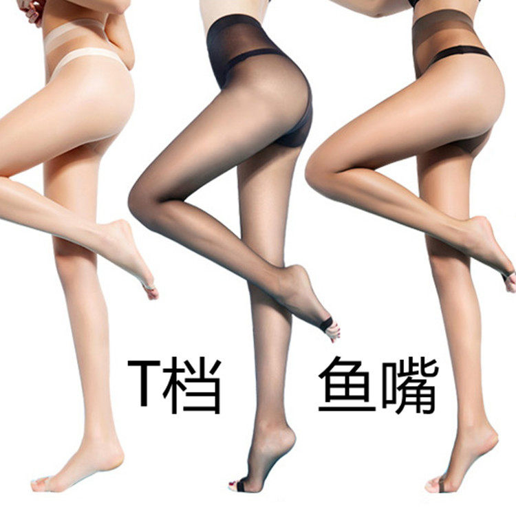 t裆夏季性感露趾包芯丝鱼嘴露趾超薄加档连裤袜 女丝袜子