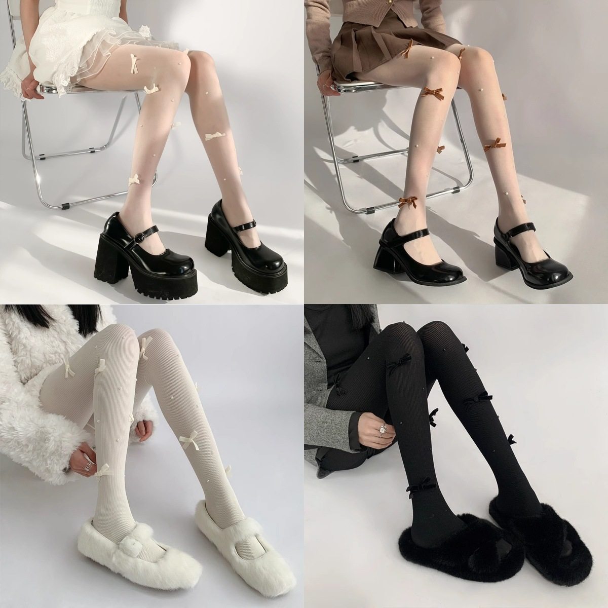 蝴蝶结白色丝袜春夏防勾丝外穿连裤lolita纯欲珍珠黑丝jk甜美丝袜,女士内衣/男士内衣/家居服,连裤袜/打底袜,淘宝优惠券,粉丝福利购,淘宝优惠卷