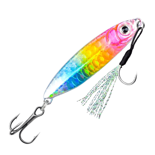 鱼鳞纹小铁板路亚饵超远投飘落假饵海钓单双钩vib鱼饵鲈蓝刀翘嘴