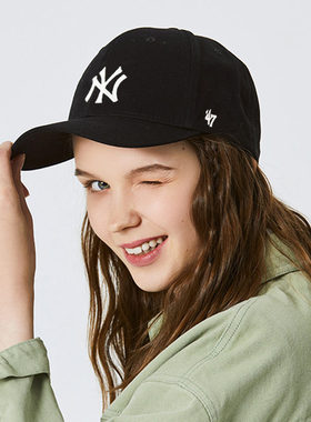 47Brand联名MLB棒球帽NY洋基帽男女刺绣防晒遮阳百搭鸭舌帽显脸小