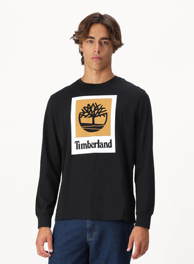 断码清仓】TIMBERLAND添柏岚长袖男印花LOGO户外休闲打底衫T恤