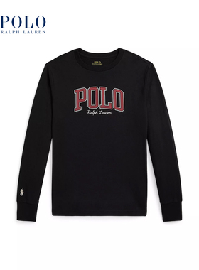 新款RALPH LAUREN拉夫劳伦长袖T恤大童款男女Logo印花纯棉打底衫