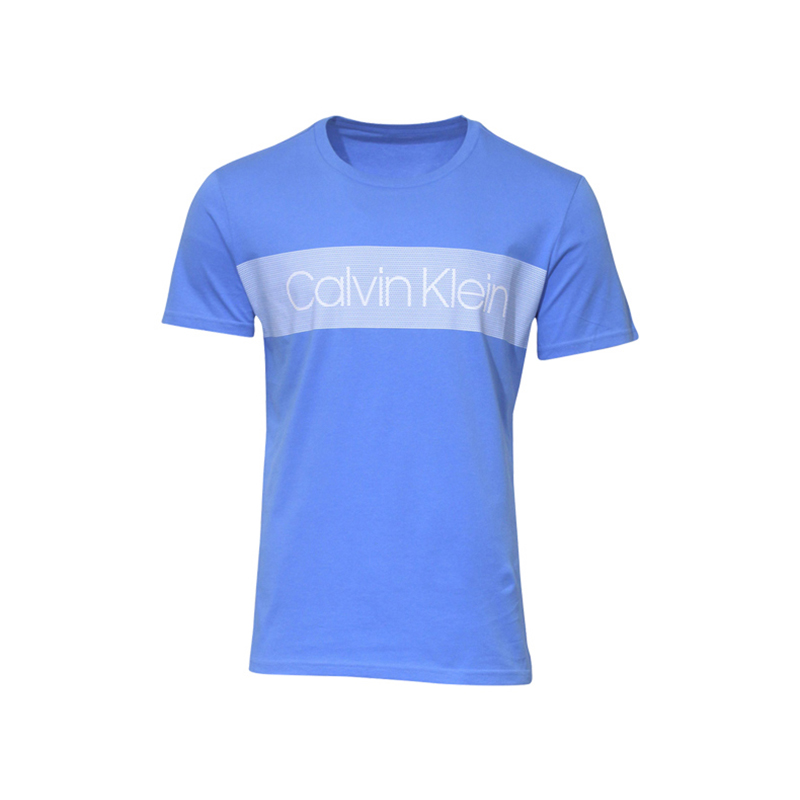 Calvin Klein凯文克莱夏季新款男装网眼字母印花休闲CK短袖T恤