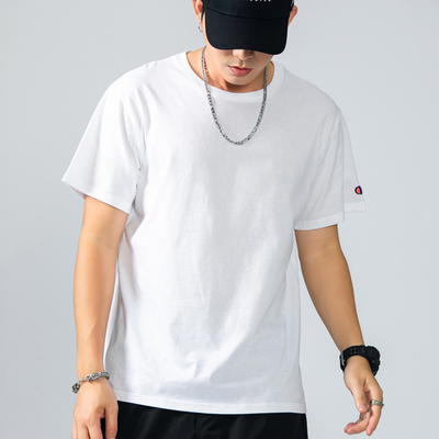 纯色男棉男女百搭圆领短袖